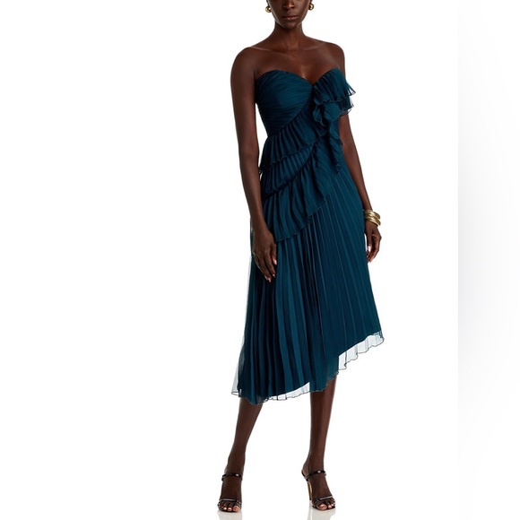 AMUR Dresses & Skirts - Brand new without tag! Amur Caitlyn Strapless Midi Dress Aqua Lake color size 8